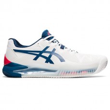 ASICS GEL RESOULTION 8 CLAY 1041A076-103 WHITE MENS TENNIS
