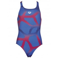 ARENA SPIDER 1 PIECE 000095-724 ROYAL GIRLS SWIMSUIT 