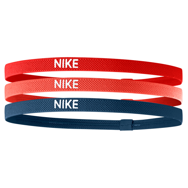 Nike Elastic Headbands 3pack Red/ember Glow/thunde