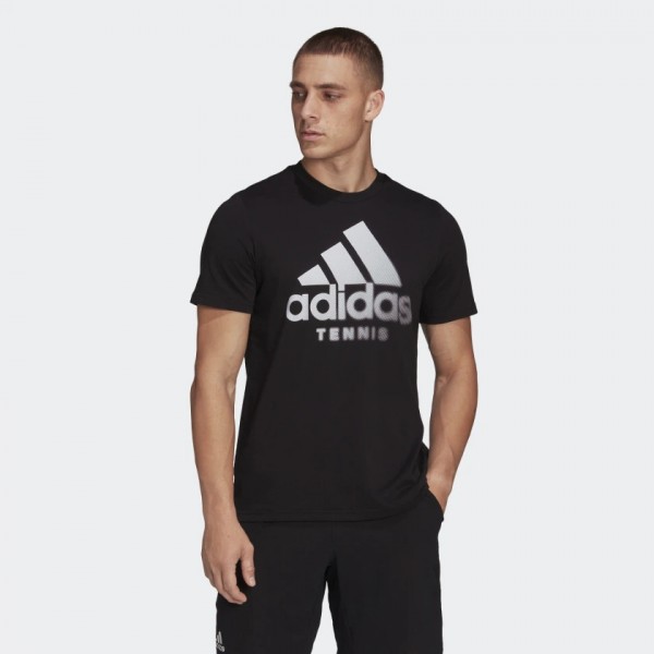 Adidas Tennis T-shirt Cat Ha0971 Black Mens