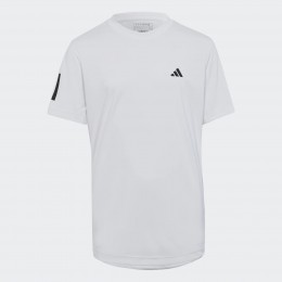 Adidas Club 3stripe Tee Hr4287 White Boys Tennis Shirt