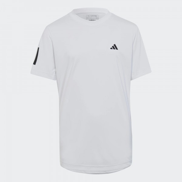 Adidas Club 3stripe Tee Hr4287 White Boys Tennis Shirt