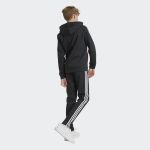 Adidas 3 Stripe TIB IY1792 Black Junior  Fleece Tracksuit