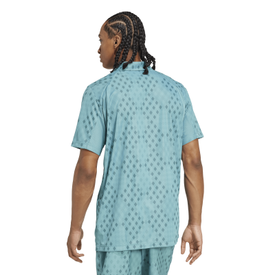 Adidas Club Graphic Polo JM1203 Teal Men's Tennis Polo
