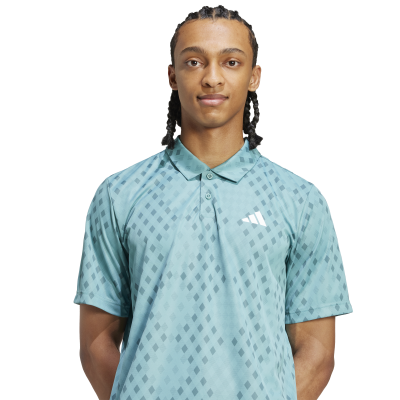 Adidas Club Graphic Polo JM1203 Teal Men's Tennis Polo