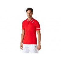 ASICS COURT POLO SHIRT 2041A138-601  RED MENS TENNIS