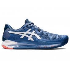 ASICS GEL RESOLUTION 8 CLAY 1041A076-404 BLUE HARMONY MENS TENNIS