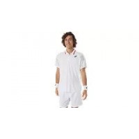 ASICS COURT GRAPHIC POLO 2041A252-100 WHITE MENS TENNIS