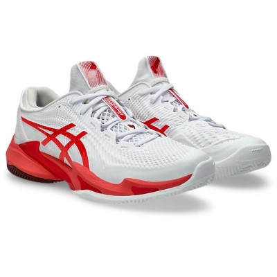 Asics Court FF3 Novak Clay 1041A521-966 White Mens Tennis Shoes