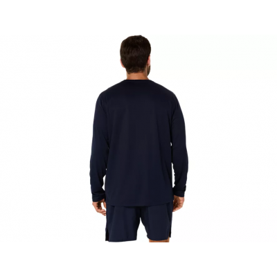 Asics Silver Long Sleeve Top 2011D244-400 Midnight Men's Tennis Shirt