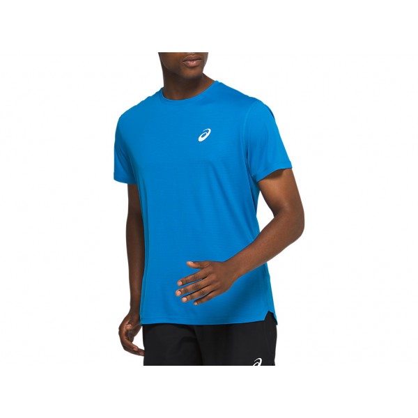 Asics Silver Ss Top 2011c270-400 Blue Mens T-shirt