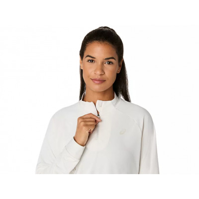 Asics Match Long Sleeve 1/2 Zip Top 2042A354-125 Cream Women's