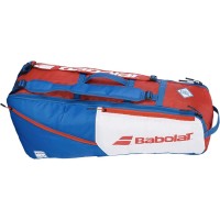 BABOLAT EVO 6PACK WHITE/BLUE/RED TENNIS BAG