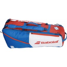 BABOLAT EVO 6PACK WHITE/BLUE/RED TENNIS BAG