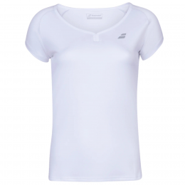 Babolat Play Cap Sleeve  White Girls Tennis Top 