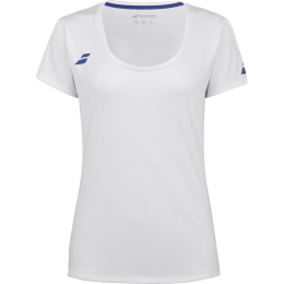 Babolat Play Cap Sleeve  White Girls Tennis Top