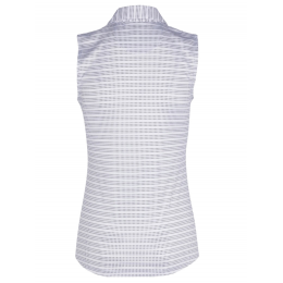 Greg Norman Ladies Golf Dotted Stripe Short Sleeve Polo G2F22K478 White