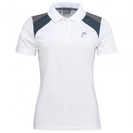 Head Club 22 tech polo 814421 white/navy ladies tennis