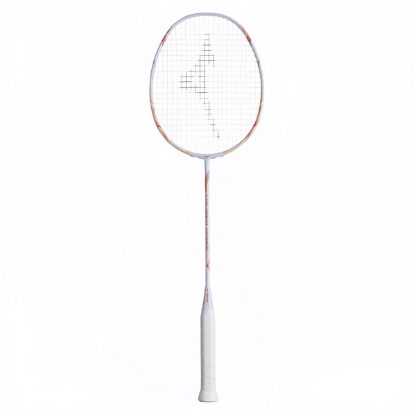 Mizuno Caliber Raise Badminton Racquet – White/Pink (Strung)
