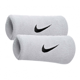 Nike Swoosh Double Wide Wristband White
