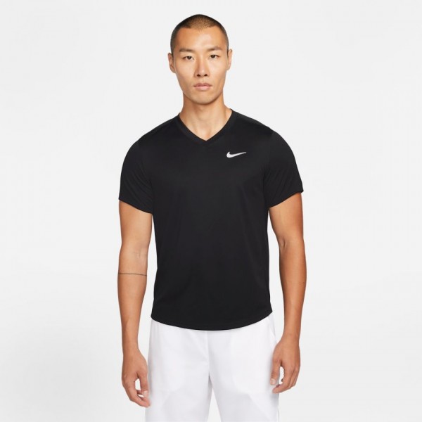 Nike Nkct Drifit Victory Top Cv2982-010 Black Mens Tennis 