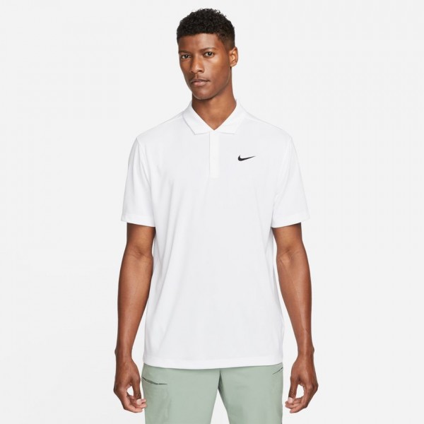 Nike Nkct Drifit Solid Polo Dh0857-100 White Mens