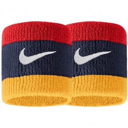 Nike Swoosh Wristband Navy/red/gold
