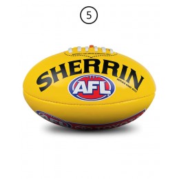 SHERRIN AFL PVC REPLICA SIZE 5 YELLOW BALL
