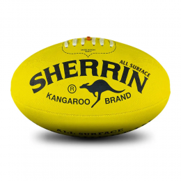 SHERRIN AFL Synthetic Football – Size 4 Yellow