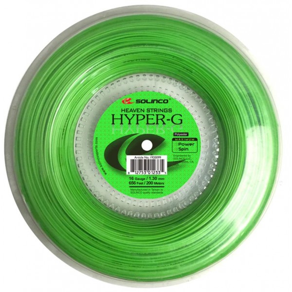 Solinco Hyper-g 1.25mm 200m Reel Green Tennis String 