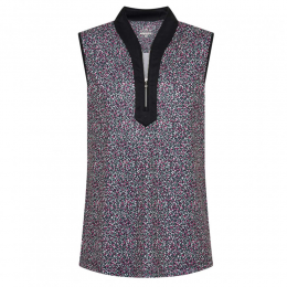 Sporte Leisure Meadow Ladies Golf Sleeveless Polo SS23LT138 Black