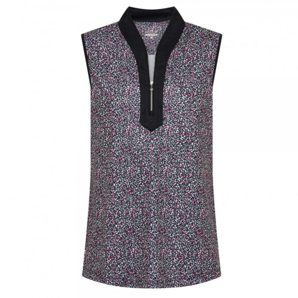 Sporte Leisure Meadow Ladies Golf Sleeveless Polo SS23LT138 Black