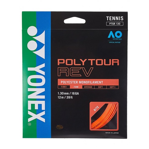 Yonex Poly Tour Rev 1.30mm 12m Set Bright Orange