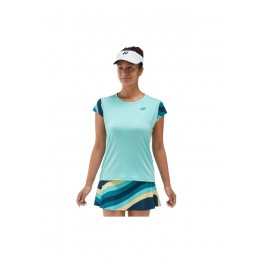 Yonex Ao 2024 Crew Neck Shirt 20754ex Cyan Ladies