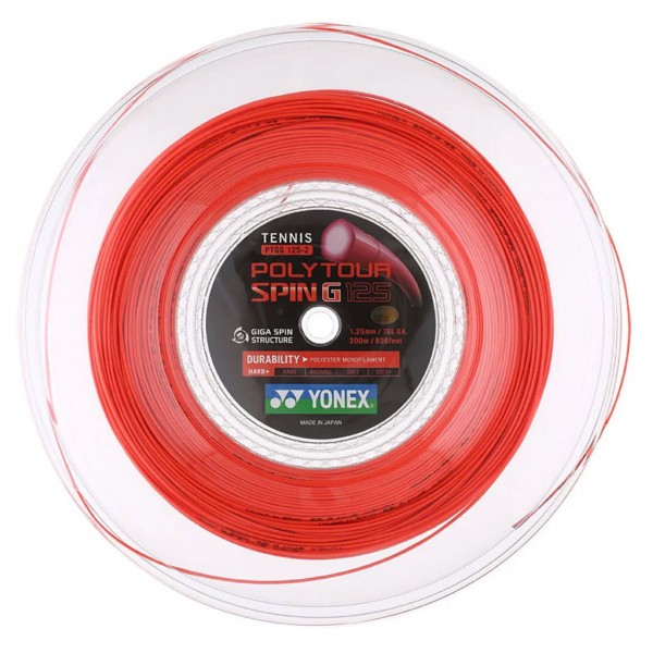 Yonex Polytour Spin G 125mm 200m Reel Tennis String