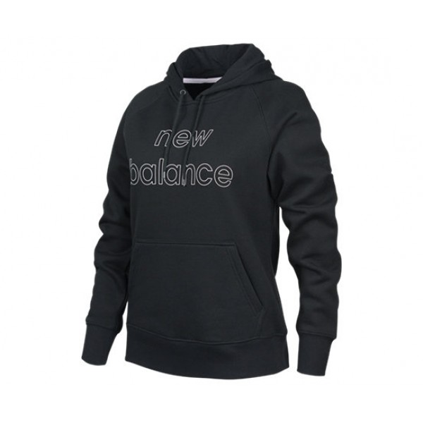 New Balance Volume Fleece Hoodie Black Ladies Rwt9125 