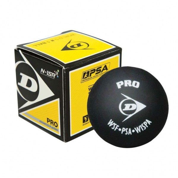 Dunlop Pro Double Yellow Dot Squash Ball Single 