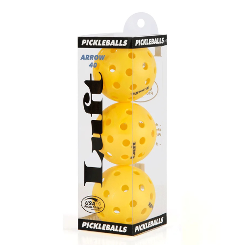 Luft Arrow 40 Pickleball Yellow 3 Pack Luft Arrow 40 Pickleball Yellow 3 Pack