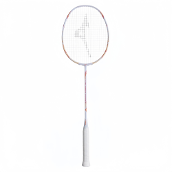 Mizuno Caliber Raise Badminton Racquet – White/Pink (Strung)