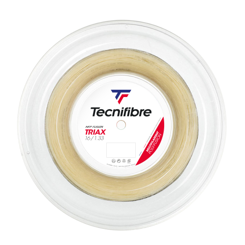 Tecnifibre Triax 1.33mm 200m Reel Natural Tennis String Tecnifibre Triax 1.33mm 200m Reel Natural Tennis String