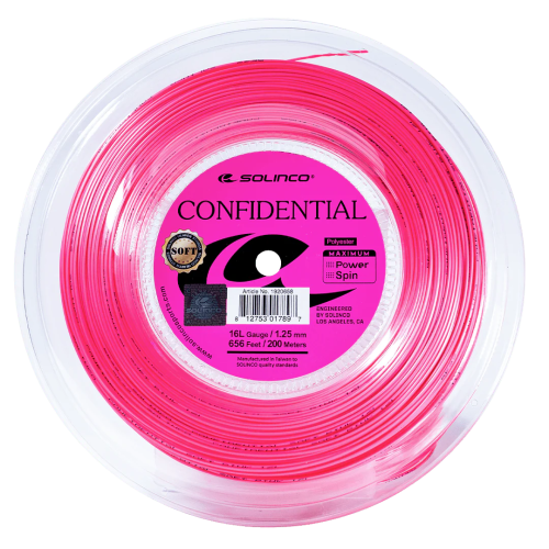 Solinco Confidential Soft 1.25mm – 200m Reel (Pink) Solinco Confidential Soft 1.25mm – 200m Reel (Pink)
