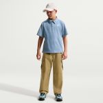 Nike Sportswear Club Big Kids' Knit Short‑Sleeve Polo – IF2841‑486 Work Blue