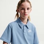 Nike Sportswear Club Big Kids' Knit Short‑Sleeve Polo – IF2841‑486 Work Blue