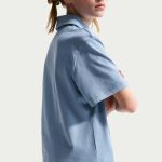 Nike Sportswear Club Big Kids' Knit Short‑Sleeve Polo – IF2841‑486 Work Blue