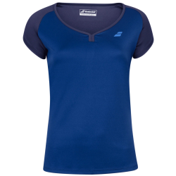 Babolat Play Cap Sleeve Top – Girls’ Tennis Shirt Estate Blue