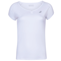Babolat Play Cap Sleeve  White Girls Tennis Top 