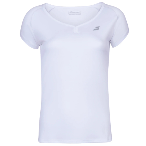 Babolat Play Cap Sleeve White Girls Tennis Top Babolat Play Cap Sleeve White Girls Tennis Top