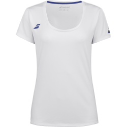 Babolat Play Cap Sleeve  White Girls Tennis Top