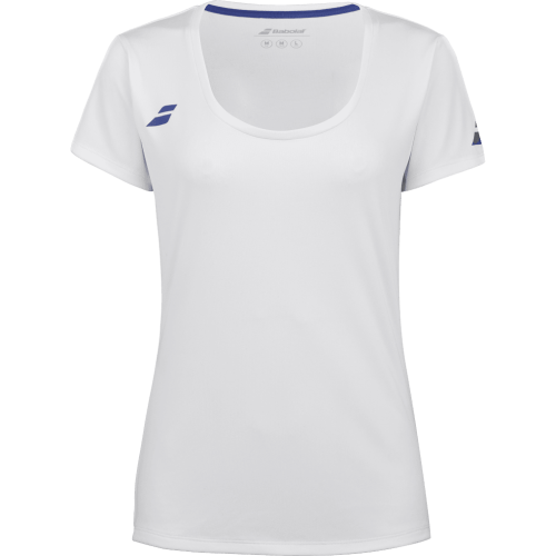 Babolat Play Cap Sleeve  White Girls Tennis Top