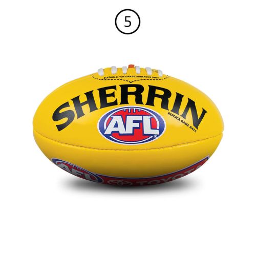 Sherrin Afl Pvc Replica Size 5 Yellow Ball Sherrin Afl Pvc Replica Size 5 Yellow Ball
